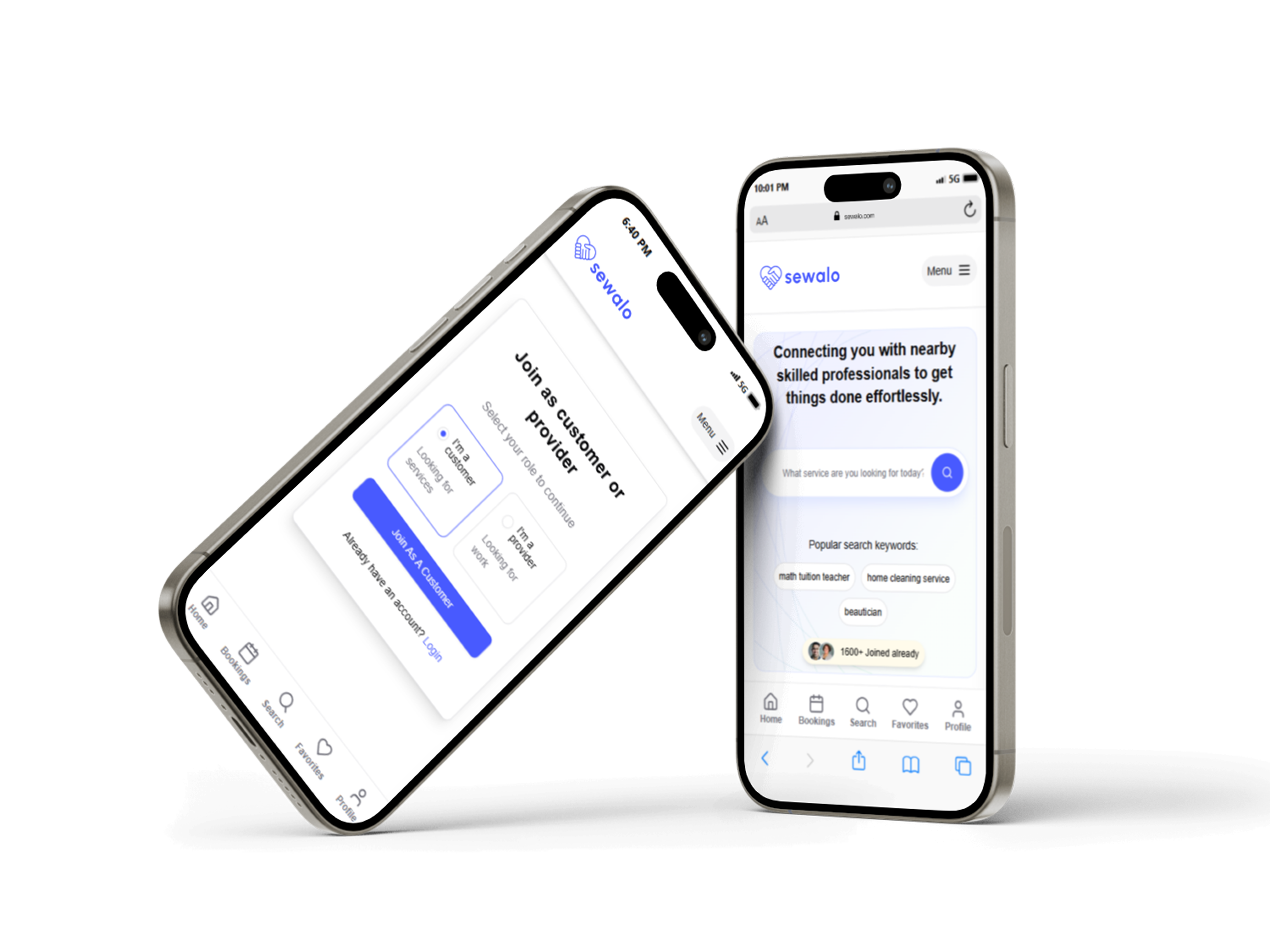 Sewalo App Mockup